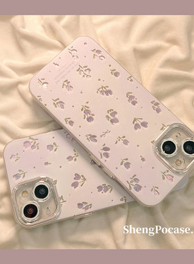 紫色郁金香花朵羽纱 IMD适用oppo A5Pro活力版A2x手机壳A3 /A1pro/A97个性A93S新款a78/a58/A79高级感保护壳