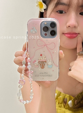 渐变粉雪糕Kitty猫IMD适用于苹果17手机壳华为mate/p80 nova14小米17/k80/note15可爱oppo reno荣耀400女vivo