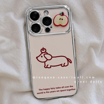 卡通线条腊肠狗适用oppo find x8/x7pro手机壳findx6全包findx5pro防摔k12x创意k11新款女k10新视窗k9/k7个性