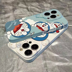 蓝胖子哆啦A梦菲林硬壳适用realme gtneo5se手机壳realmeGTnoe2t真我q3pro女q5i超薄gt Neo3情侣GT5防摔v25