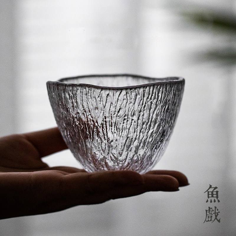 初雪玻璃主人杯茶杯锤纹杯子图片