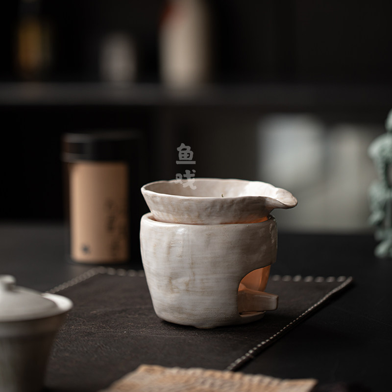鱼戏粉引粗陶烤茶炉家用复古侘寂蜡烛圣木焙茶提香炉熏香炉雪松炉