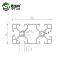 Industrial aluminum profiles 4080L black aluminum frame, aluminum profile manufacturer delivers aluminum workbenches, aluminum profile manufacturer thumbnail 6
