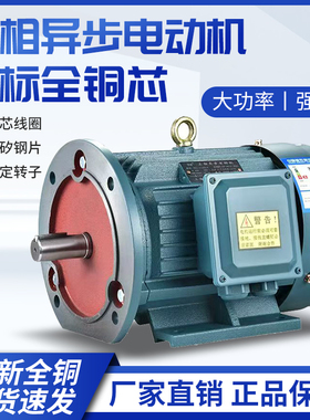 三相电动机Y112M-4 4KW/Y132M-4 7.5KW/3/4/5.5/11KW全铜国标380v