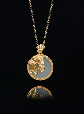 儒匪窝银杏叶项链925气质网红款