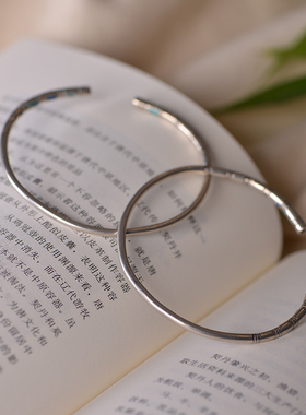 民国珐琅彩竹节手镯