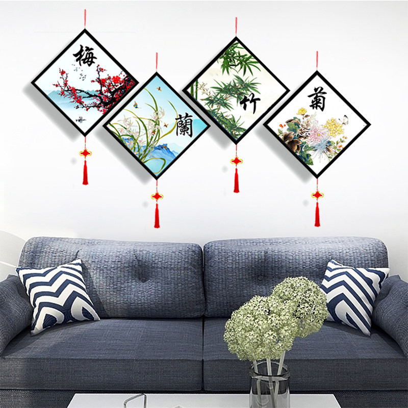 梅兰竹菊十字绣2026新款绣小挂件简单绣古风客厅卧室小幅钻石画