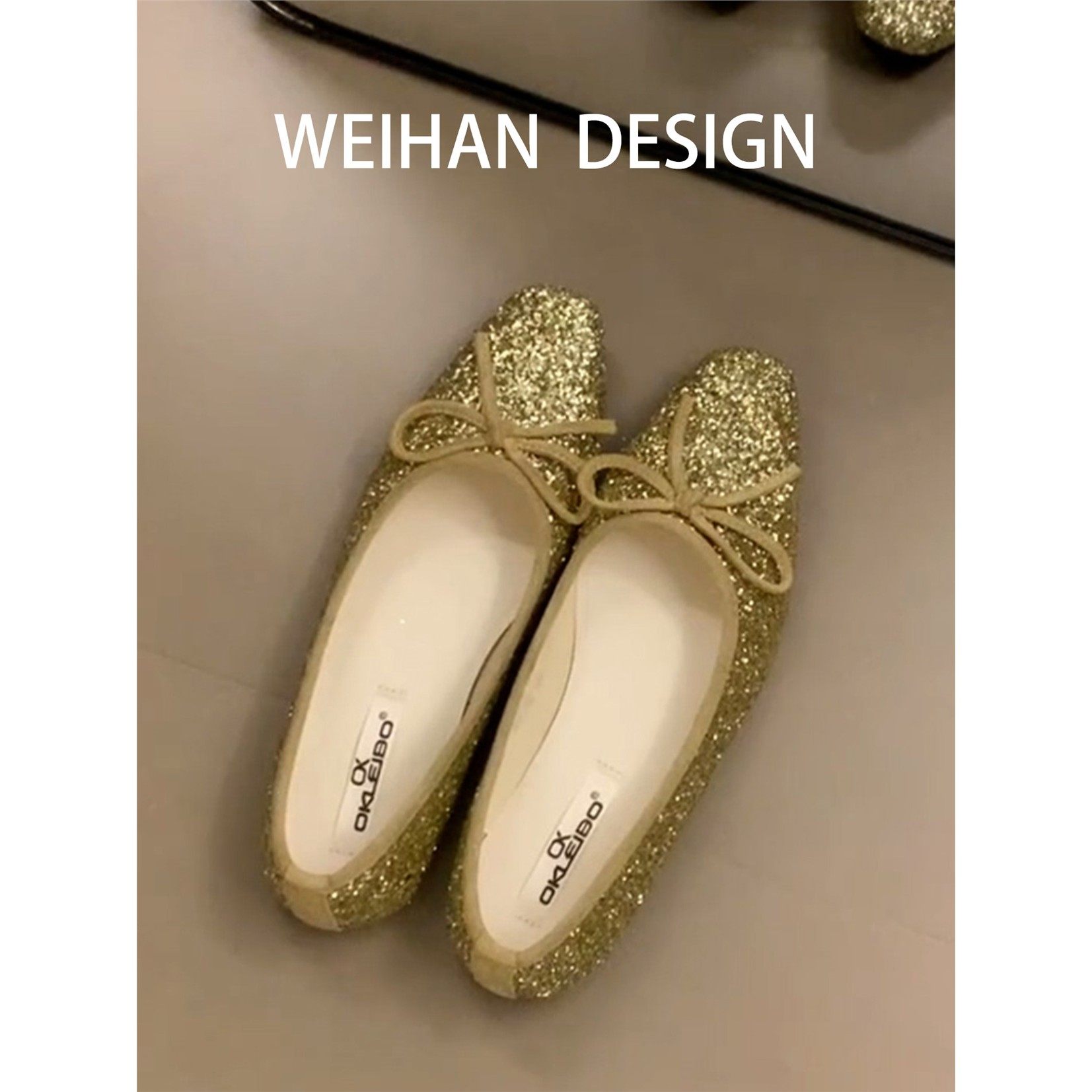 羊皮版！法式平底亮片浅口单鞋女蝴蝶结方头玛丽珍鞋配裙子芭蕾鞋,女鞋,时尚芭蕾鞋,淘宝优惠券,粉丝福利购,淘宝优惠卷