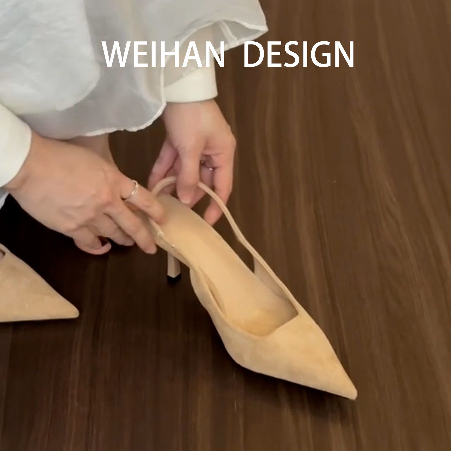 羊皮版！法式复古细跟包头凉鞋女尖头绝美高跟鞋一字带名媛风单鞋,女鞋,时装凉鞋,淘宝优惠券,粉丝福利购,淘宝优惠卷