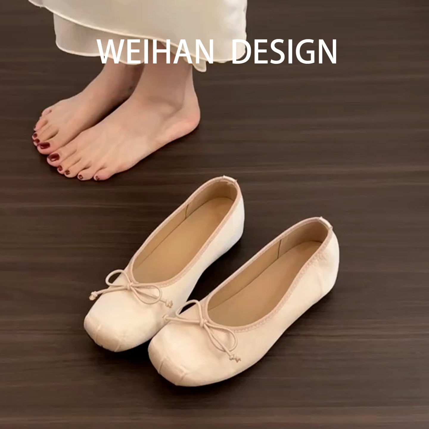 羊皮版！蝴蝶结平底圆头浅口玛丽珍鞋女一脚蹬芭蕾单鞋复古奶奶鞋,女鞋,时尚芭蕾鞋,淘宝优惠券,粉丝福利购,淘宝优惠卷