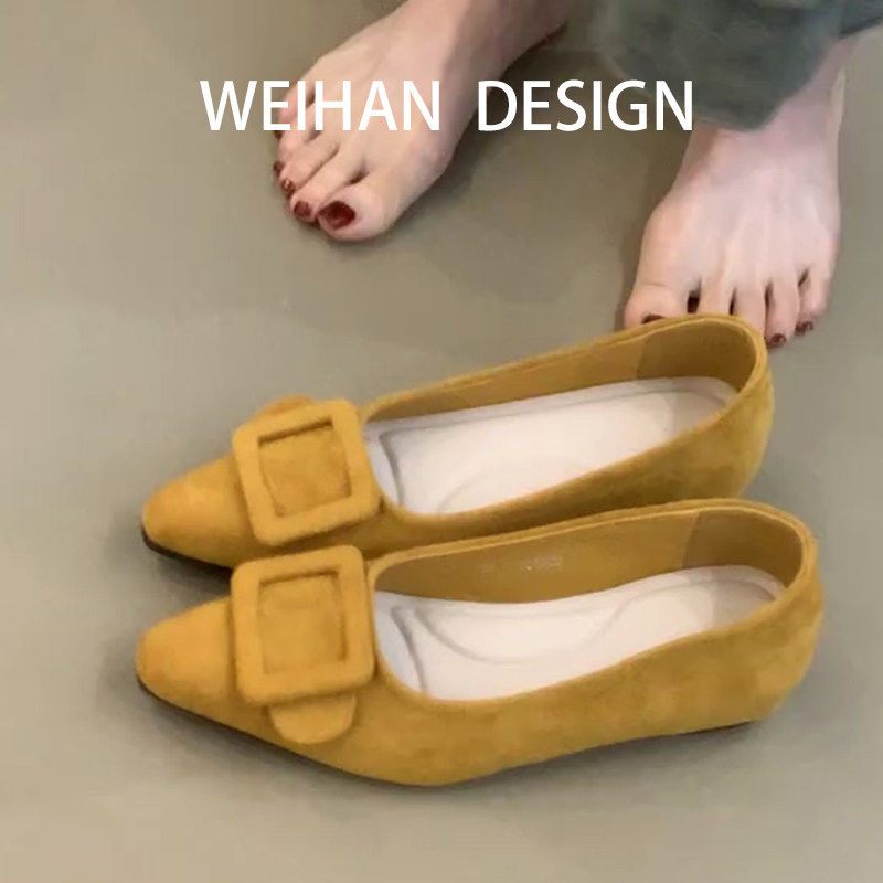 羊皮版！气质尖头通勤方头单鞋女浅口绒面玛丽珍鞋复古百搭奶奶鞋,女鞋,浅口单鞋,淘宝优惠券,粉丝福利购,淘宝优惠卷