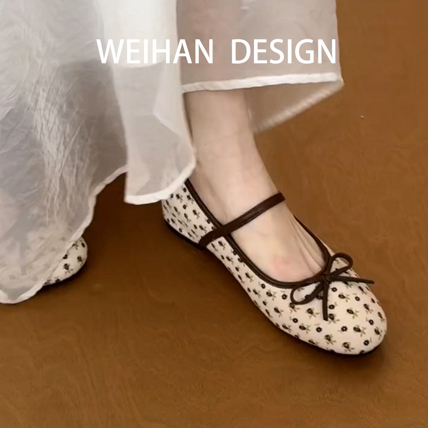 羊皮版！法式蝴蝶结一字扣芭蕾玛丽珍鞋浅口内增高波点花色单鞋女,女鞋,时尚芭蕾鞋,淘宝优惠券,粉丝福利购,淘宝优惠卷