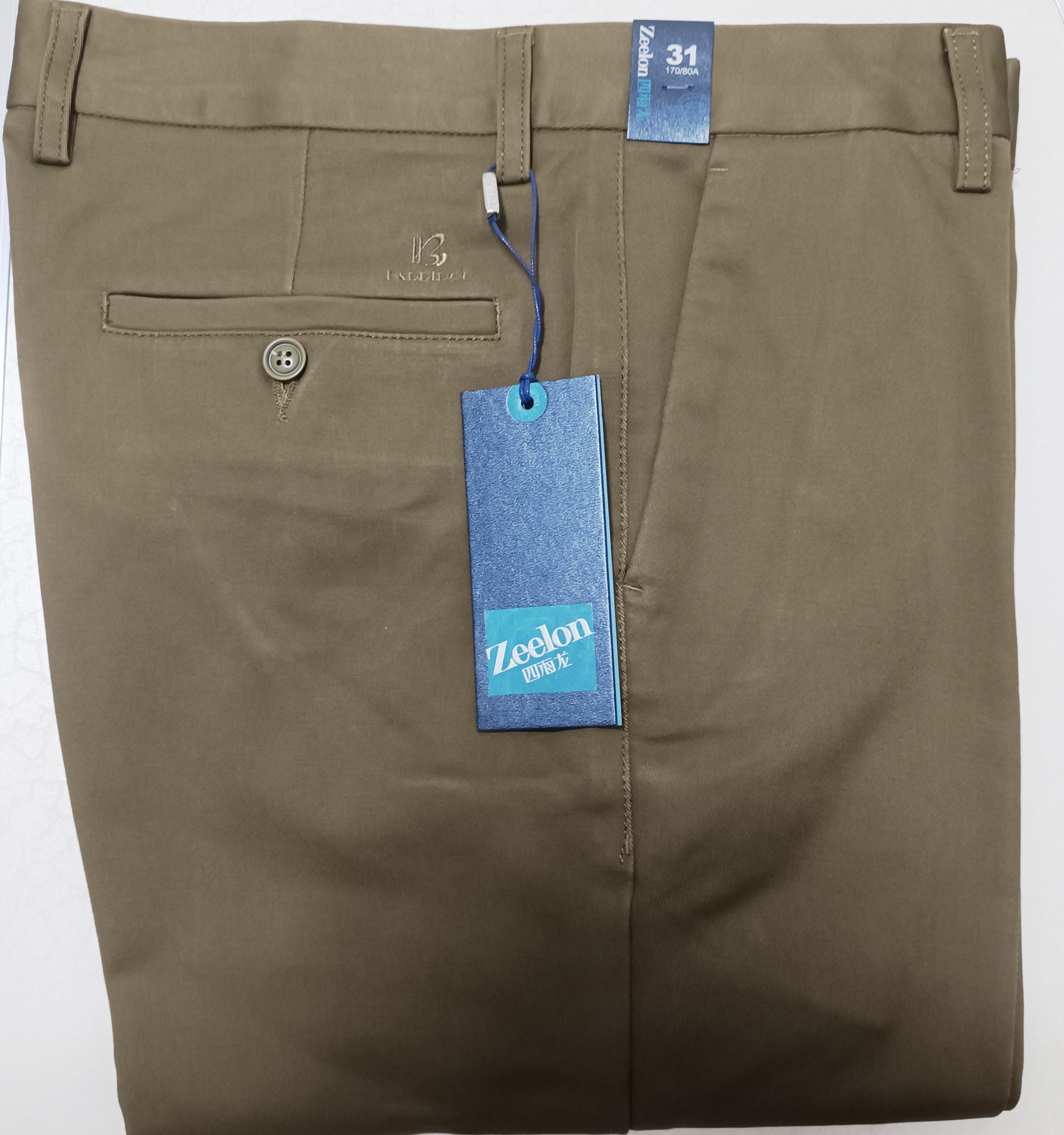 四海龙男裤秋冬厚料休闲裤宽松大直筒高腰微弹长裤子半棉料e3506