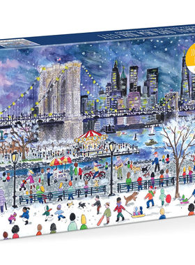 （现货）正版galison 纽约雪季 雪夜 冬天 1000片美国进口拼图