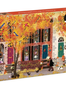 (现货）正版galison 秋日邻里 秋天 1000片 美国进口拼图