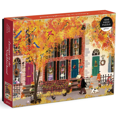(现货）正版galison 秋日邻里 秋天 1000片 美国进口拼图