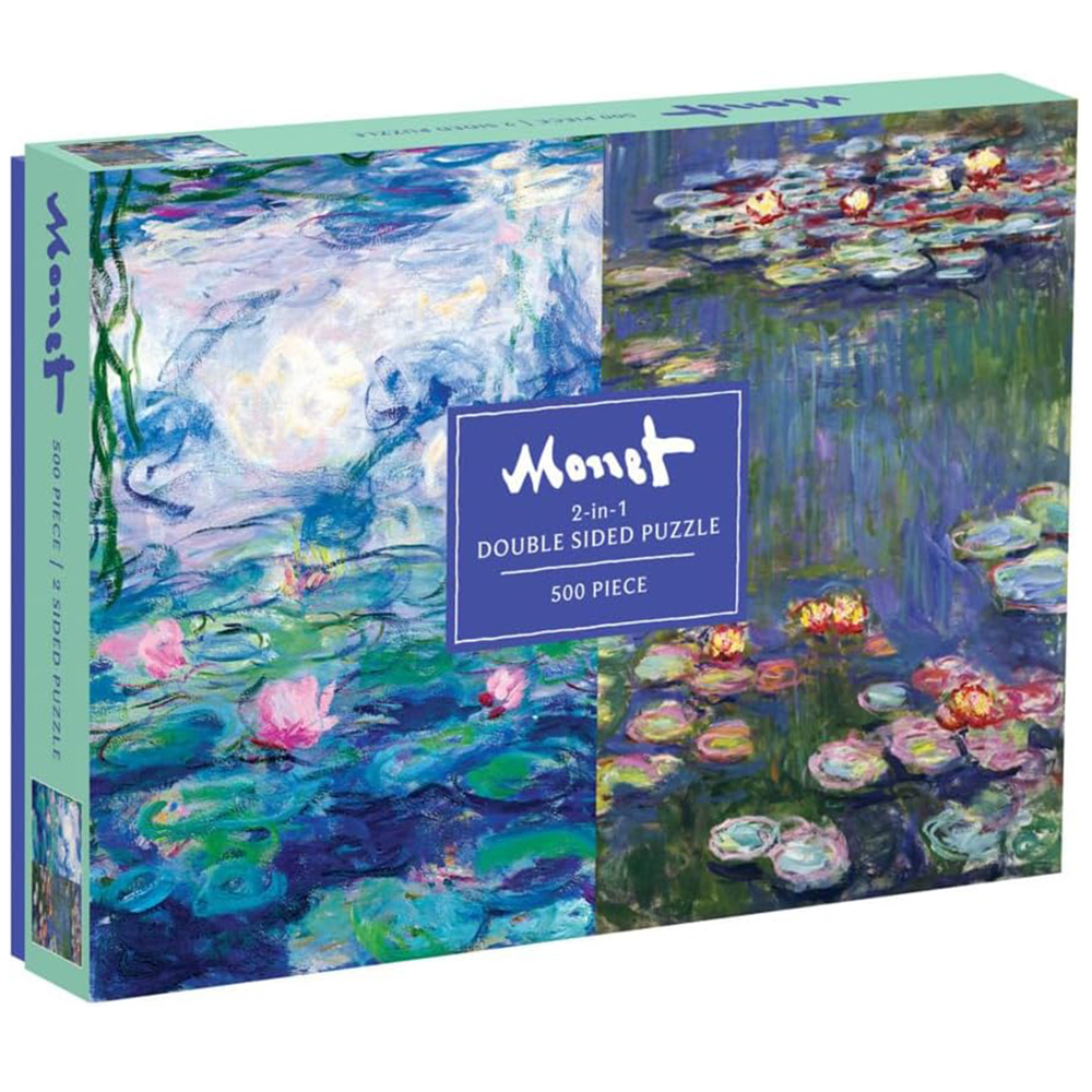 (现货)正版galison 睡莲 莫奈作品 双面拼图 500片美国进口拼图