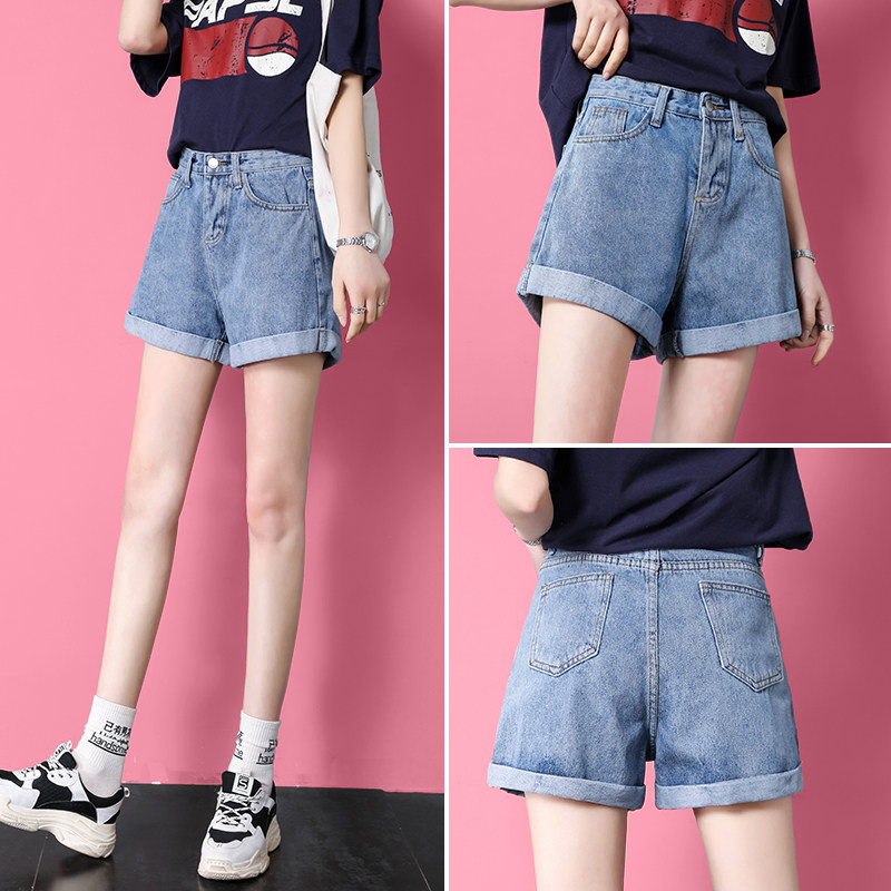 高腰显瘦牛仔短裤女2021夏季新款薄款卷边宽松阔腿大码胖mm热裤潮在类目 女装/女士精品, 牛仔裤中 - 来自Buy2taobao.com提供专业的淘宝代购服务
