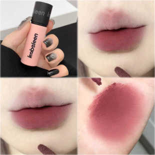 裸色系口红灰粉色唇泥烟熏芋泥低饱和度豆沙色唇釉显白素颜学生女