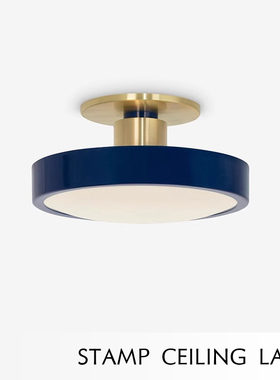 极简led吸顶灯客厅主卧室灯过道厨房北欧复古蓝色圆形阳台儿童房