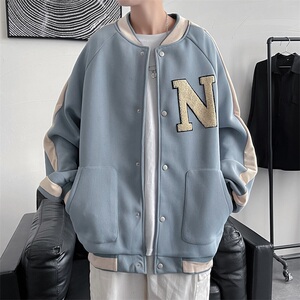 2021棒球服男潮牌ins外套韩版潮流宽松炸街痞帅夹克-JX99-p55图片