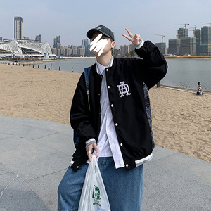 腰果花百搭棒球服男日系夹克外套ins嘻哈情侣装jk2001-p50图片