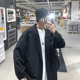 高级感西装设计感翻领别针小西装外套男潮炸街痞帅落肩西服，男装西服，星座601-1