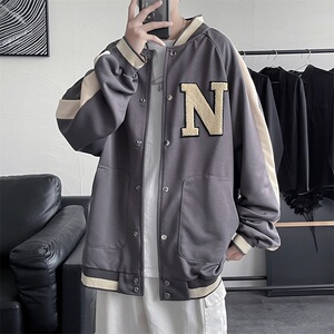 外套男韩版潮流2021春秋新款ins宽松炸街棒球服痞帅潮牌夹克