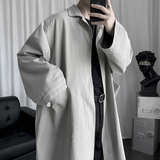 秋季暗黑炒鸡宽松oversize风衣男中长款帅气外套夹克-F882-p60，男装风衣，星座601-1