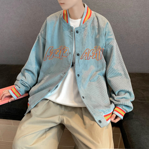 炸街外套男韩版ins复古情侣痞帅夹克宽松bf棒球服-jk33-p55图片