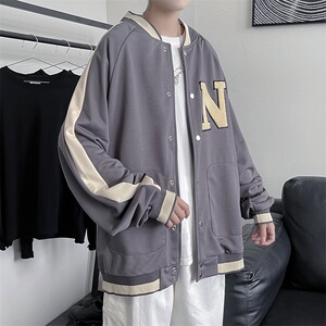 2021棒球服男潮牌ins外套韩版潮流宽松炸街痞帅夹克-JX99-p55图片