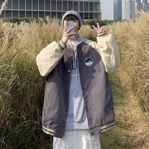 外套男潮ins超火飞行员夹克2021年新款棒球服601-1-JK995-p58图片