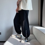 棉麻裤子高街ins痞帅直筒休闲裤男韩版潮流夏季阔腿裤-p35，男装休闲裤，星座601-1
