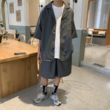休闲小西装男套装夏季七分袖外套韩版潮流情侣男女薄款短袖西服，男装西服，星座601-1