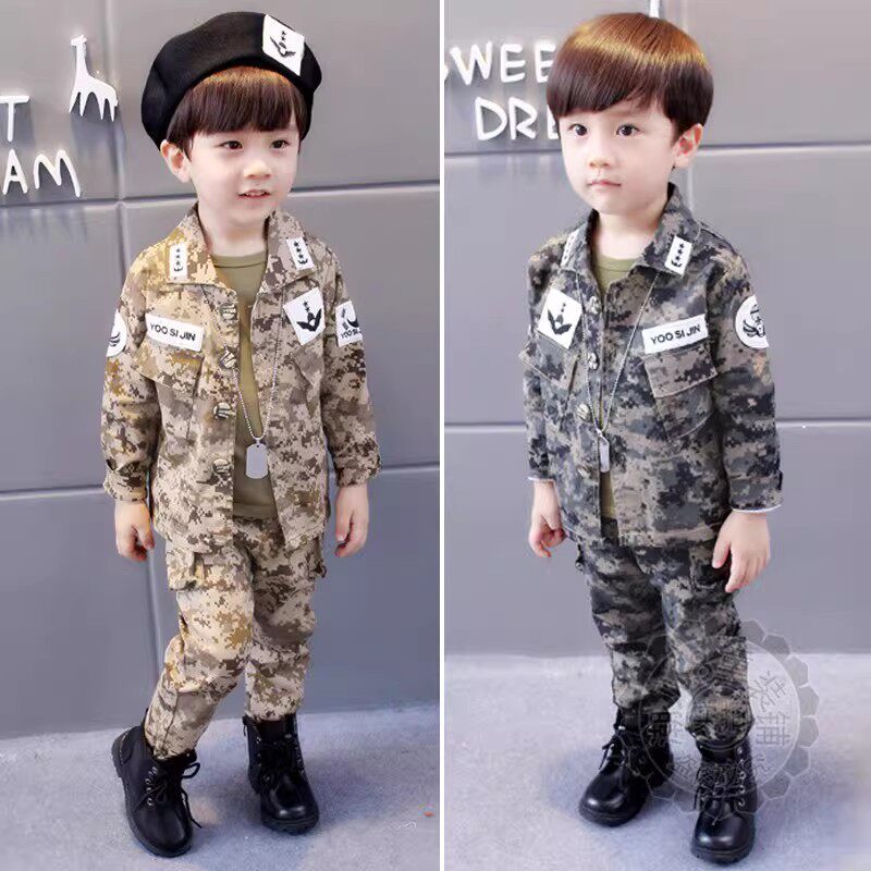 中小学生迷彩表演服儿童军训套装透气舒适幼儿园演出服耐磨耐穿