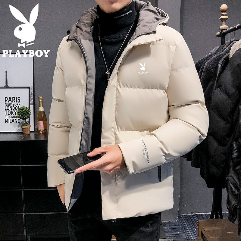 Хлопковое пальто Playboy, мужская куртка, осень и зима, новый модный бренд, пуховик из хлопка Изображение 1