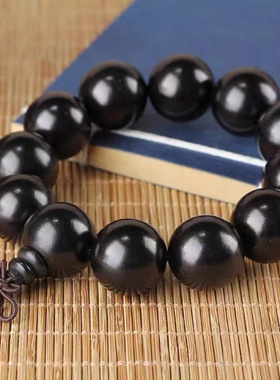 黑檀佛珠手串男女款手链
