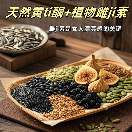 种子循环 现磨葛根黑豆桑葚亚麻籽无花果粉 养姨妈黄体补雌酮酮粉