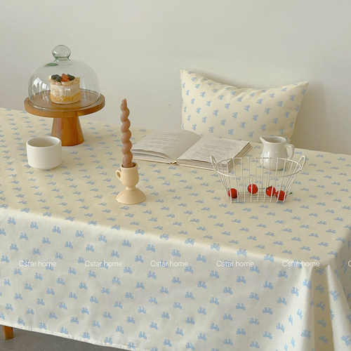 韩国蝴蝶结加厚帆布桌布可定做