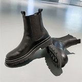 2025秋季新款马丁靴潮流英伦套脚男鞋烟管切尔西靴6002特P90-A258，男鞋切尔西靴，电商A258