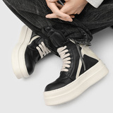 A258-QL67122-P135大舌鞋系带板鞋倒三角经典款马丁靴休闲男鞋，男鞋马丁靴，电商A258