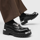 A258-QL52253-P115休闲鞋一脚蹬商务增高鳄鱼纹英伦小众经典皮鞋，男鞋休闲鞋，电商A258