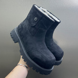 A258-QL971201-P125百搭加绒冬季防寒东北棉鞋厚底增高复古马丁靴，男鞋马丁靴，电商A258