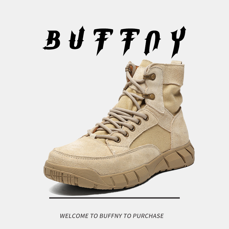 A258-X3512-P120秋季透气工装靴徒步靴子户外登山高帮马丁靴男鞋，男装工装外套，电商A258