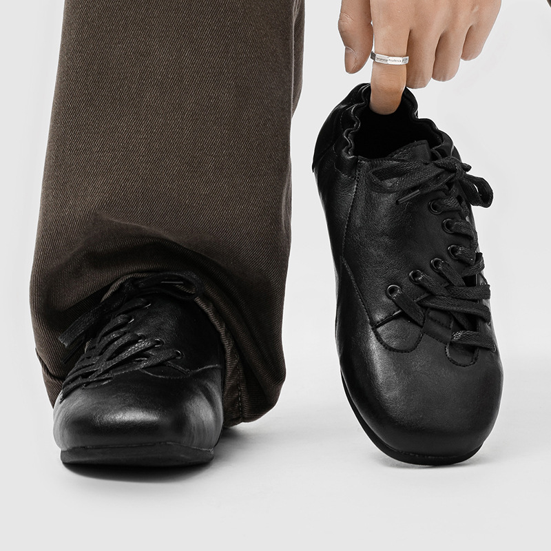 A258-QL31120-P125斜口德训鞋2025英伦风复古经典个性正装皮鞋，男鞋皮鞋，电商A258