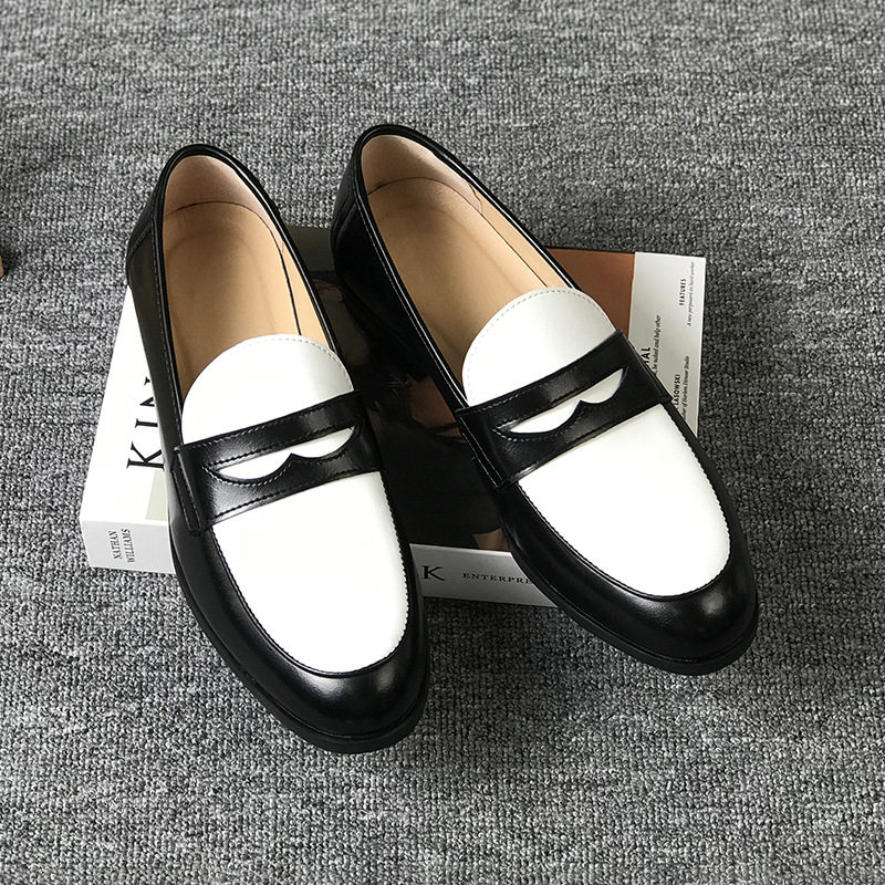 A258-QL5905-P105新款乐福鞋复古拼色英伦风时尚百搭潮流休闲皮鞋,男鞋皮鞋,电商A258
