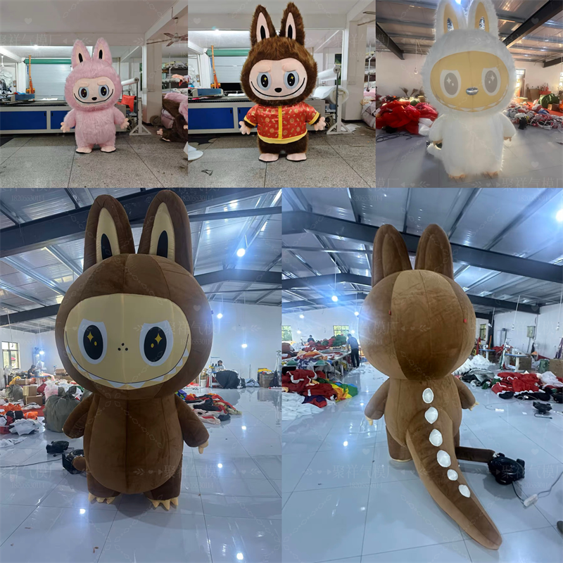 网红拉布布毛绒卡通气模泡泡玛特LABUBU人偶公仔可定制发光美陈