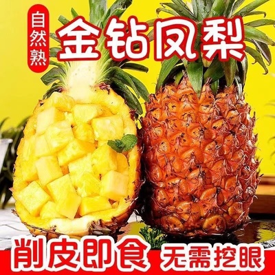 海南金钻凤梨新鲜当季现摘新鲜水果金钻手撕凤梨香水菠萝特产包邮