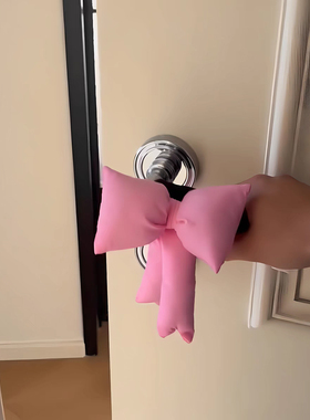 新家装饰蝴蝶结入户门把手护套防撞门把手套保护套女孩卧室门装饰