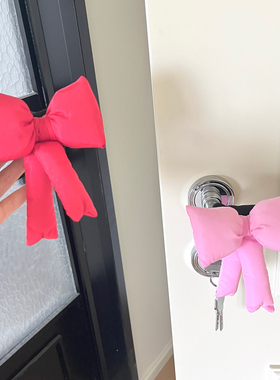 新家装饰蝴蝶结门把手保护套窗户套房门拉手套垫房间防撞门把套